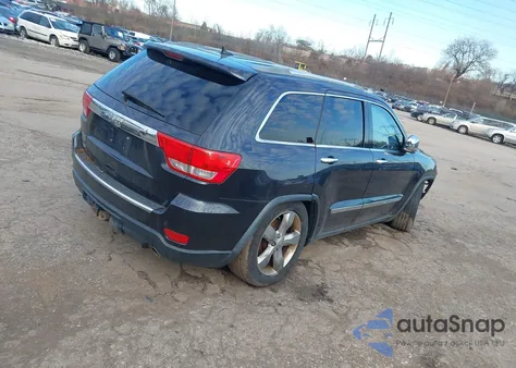 2012 Jeep Grand Cherokee Overland из США, поврежденный, VIN 1C4RJFCG9CC342193